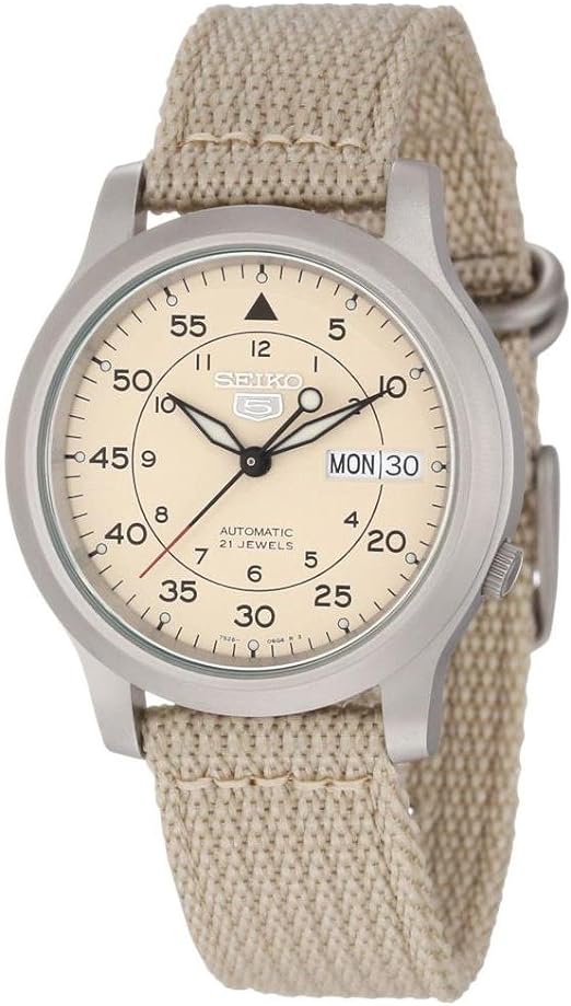 Seiko SNK807 in desert beige.